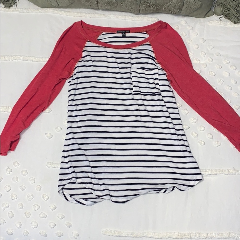 Striped baseball tee